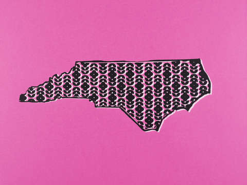 Nc flowers on pink