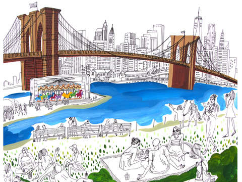 Brooklyn bridge view from dumbo