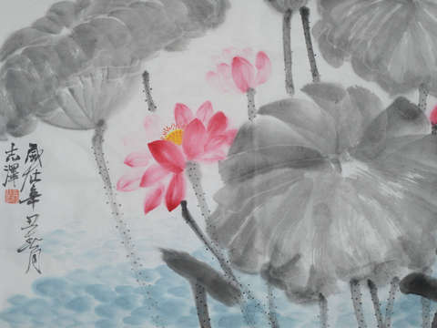 Hibiscus in the water
