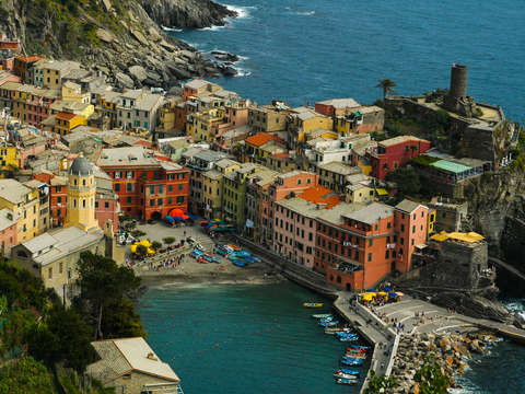 The cinque terre vernazza italy