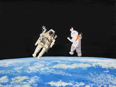 The astronaut and the easter bunny a space odyssey