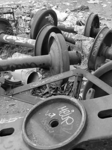 Train wheel pile