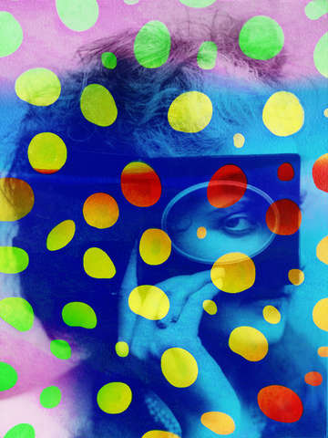Mysterious woman with polka dots