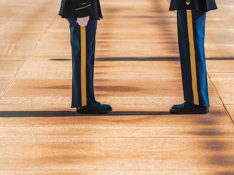 Honor guard at arlington cemetery