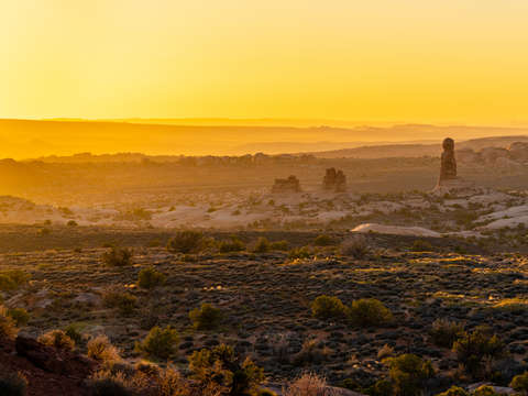 Arches sunset