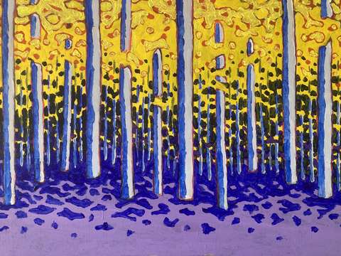 Yellow over blues