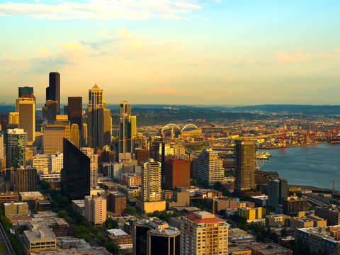Elevated view of seattle