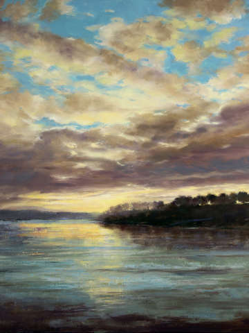 Hudson river sundown