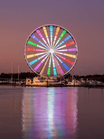 Sunset at national harbor near dc