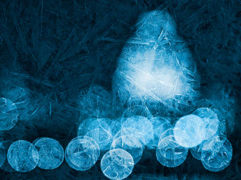 Frozen bokeh capitol