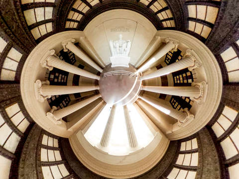 Lincoln memorial tiny planet