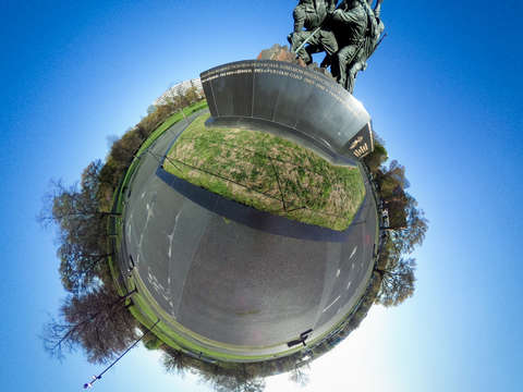 Iwo jima memorial tiny planet