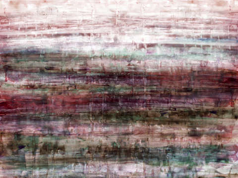 Beautiful echoes 2 red blush pink green abstract l