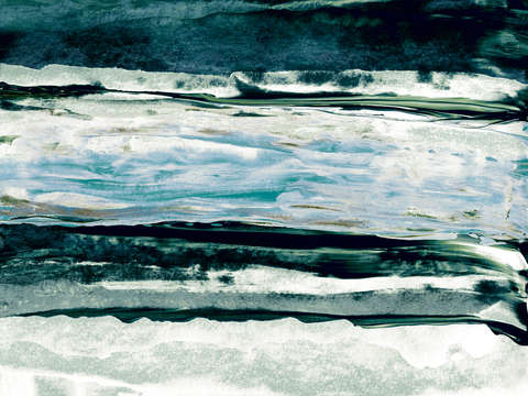 Let it go 2 teal green white abstract ocean waves