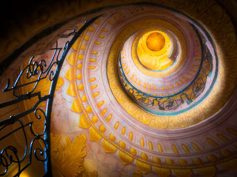 Spiral staircase at melk abbey
