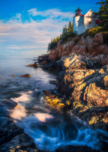 Morning at bass harbor lighthouse