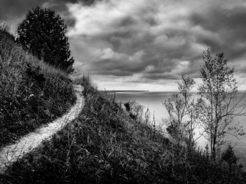 Cliffside hike on lake michigan