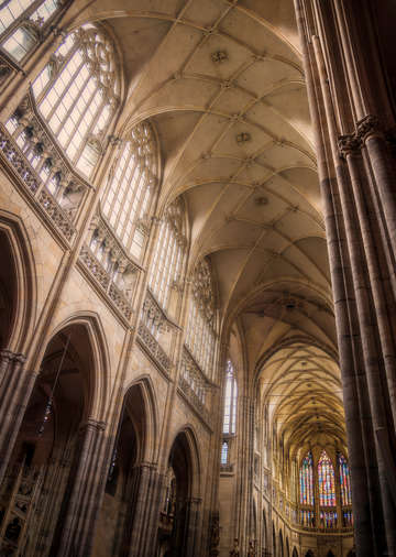 Columns at st vitus cathedral