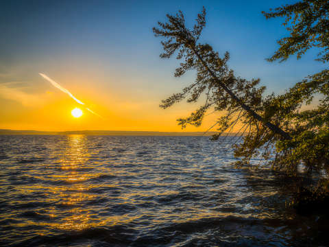 Sunrise over hamlin lake