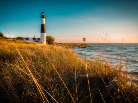 Evening at big sable lighthouse