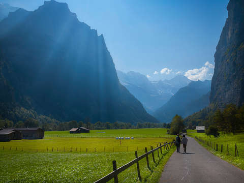 Swiss valley hike