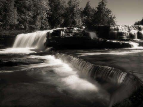 Liquid silver waterfall