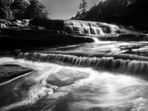 Eddies on lower manido falls