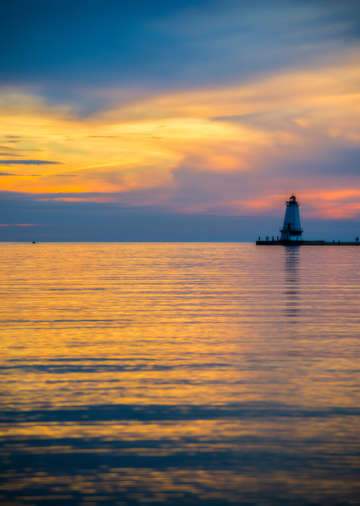Coastline lighthouse pastels
