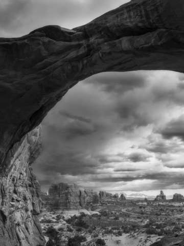 Moody day at double arch