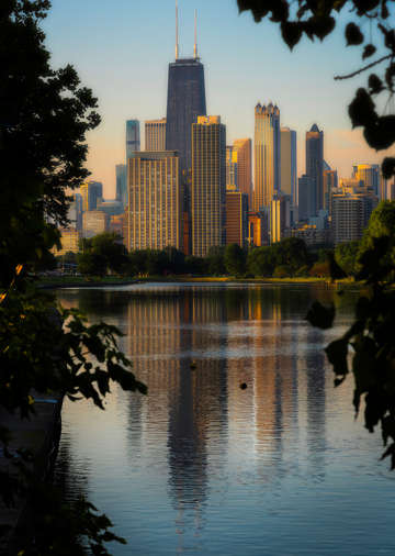 Morning on chicagos south lagoon