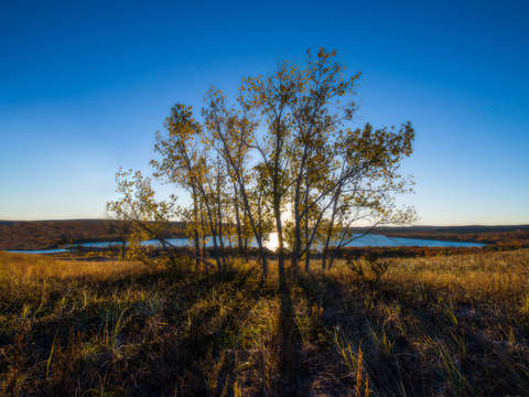 Morning overlook of glen lake