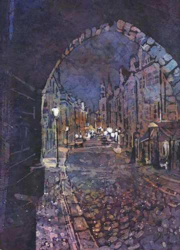 Prague night scene