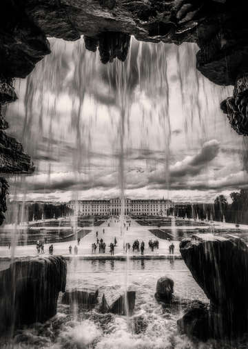 Neptune fountain at schonbrunn palace