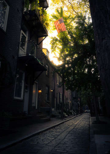 Evening in old philadelphia