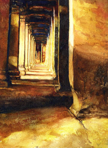 Angkor wat hallway