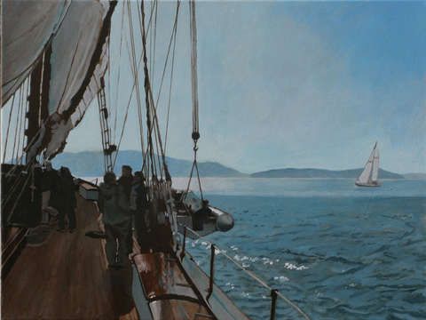 Zodiac under sail