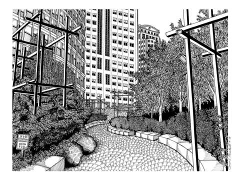 Greenway chinatown path boston