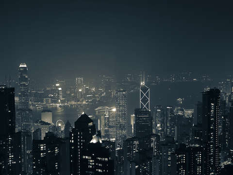 Hong kong skyline from victoria peak