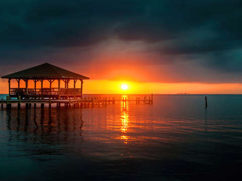 Sunset on the pier