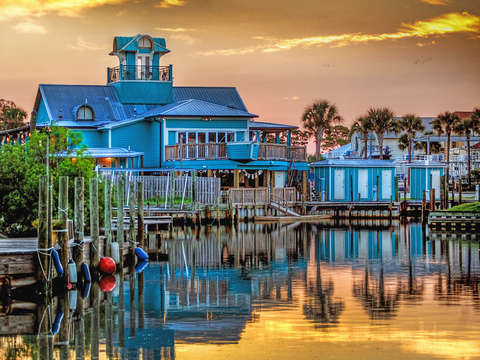 Happy harbor blue house