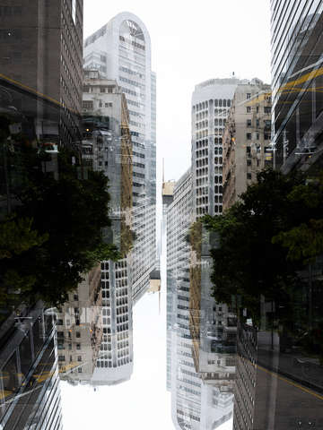 Hong kong deconstructivism 1 dark cityscape