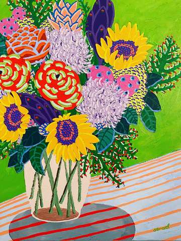 Three sunflowers