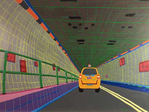 Driving through the holland tunnel