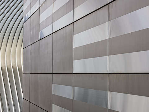 Metal architecture lower manhattan nyc