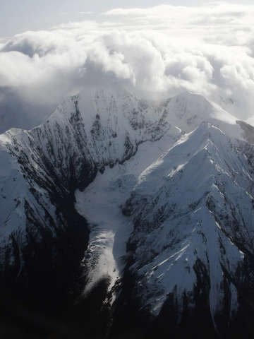 Alaskan plane ride mt denali mountain range
