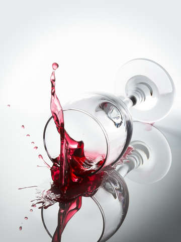 Red wine spilled out