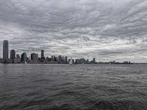 Nyc harbor and new jersey skyline