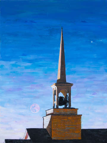 Moonrise over calvary steeple 3
