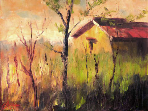 Farmhouse in the hay florence italy