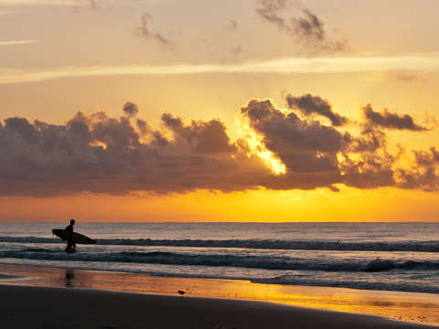 Sunrise surfer